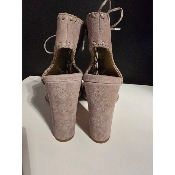 Womens Heels Enzo Angiolini Open Toe Boot Dress Shoes Beige, Size 9 - Picture 5 of 8